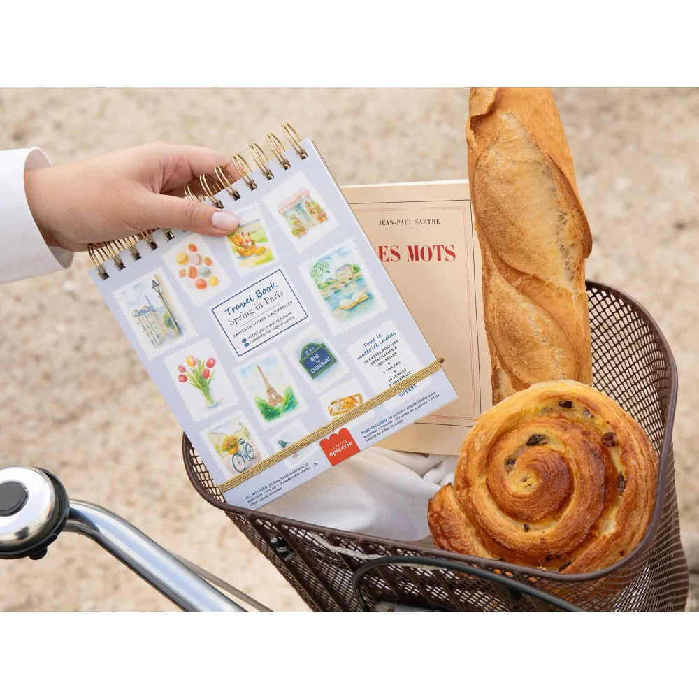 Petit Epicerie Βιβλίο Ταξιδιού - Μπλοκ Ζωγραφικής με Ακουαρέλα - Άνοιξη στο Παρίσι