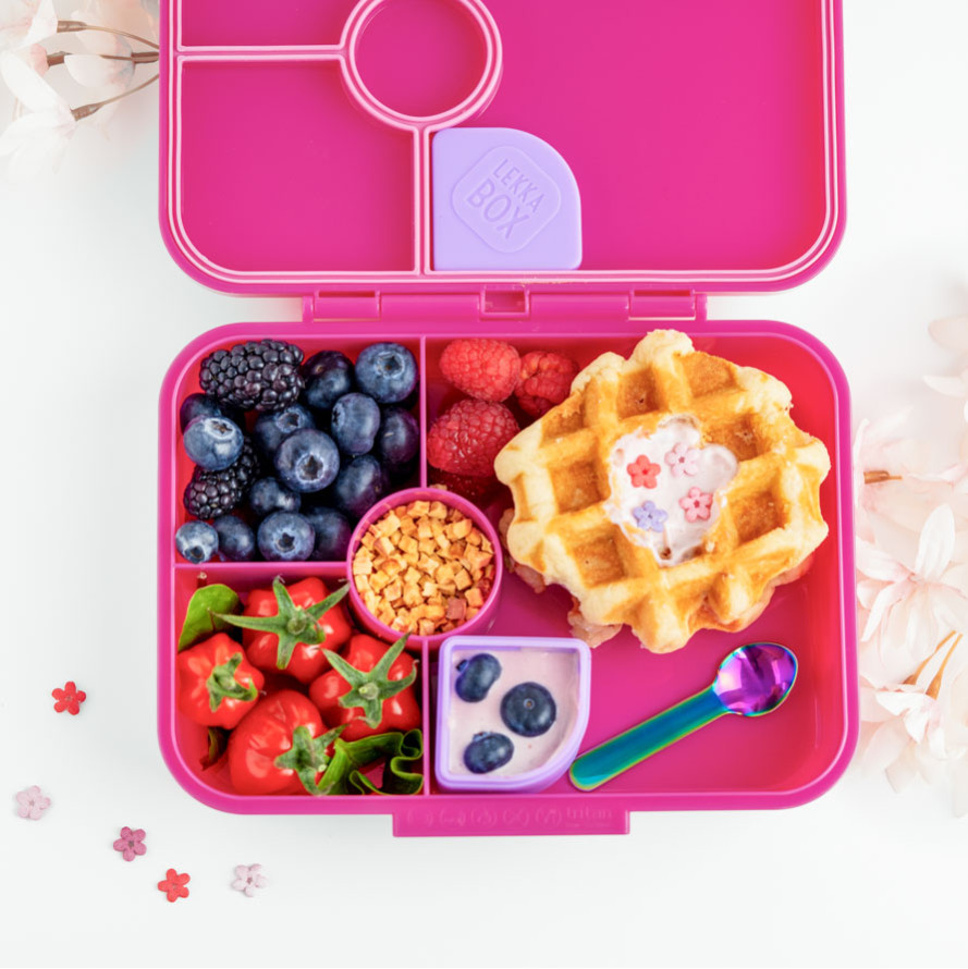 Lekkabox Classic Φαγητοδοχείο Tritan με 4 χωρίσματα (Berry)