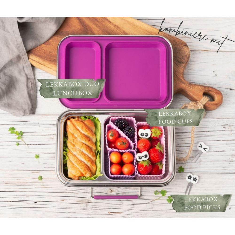 Lekkabox Bento Cups Θήκες Σιλικόνης 4 τμχ (Rosa)