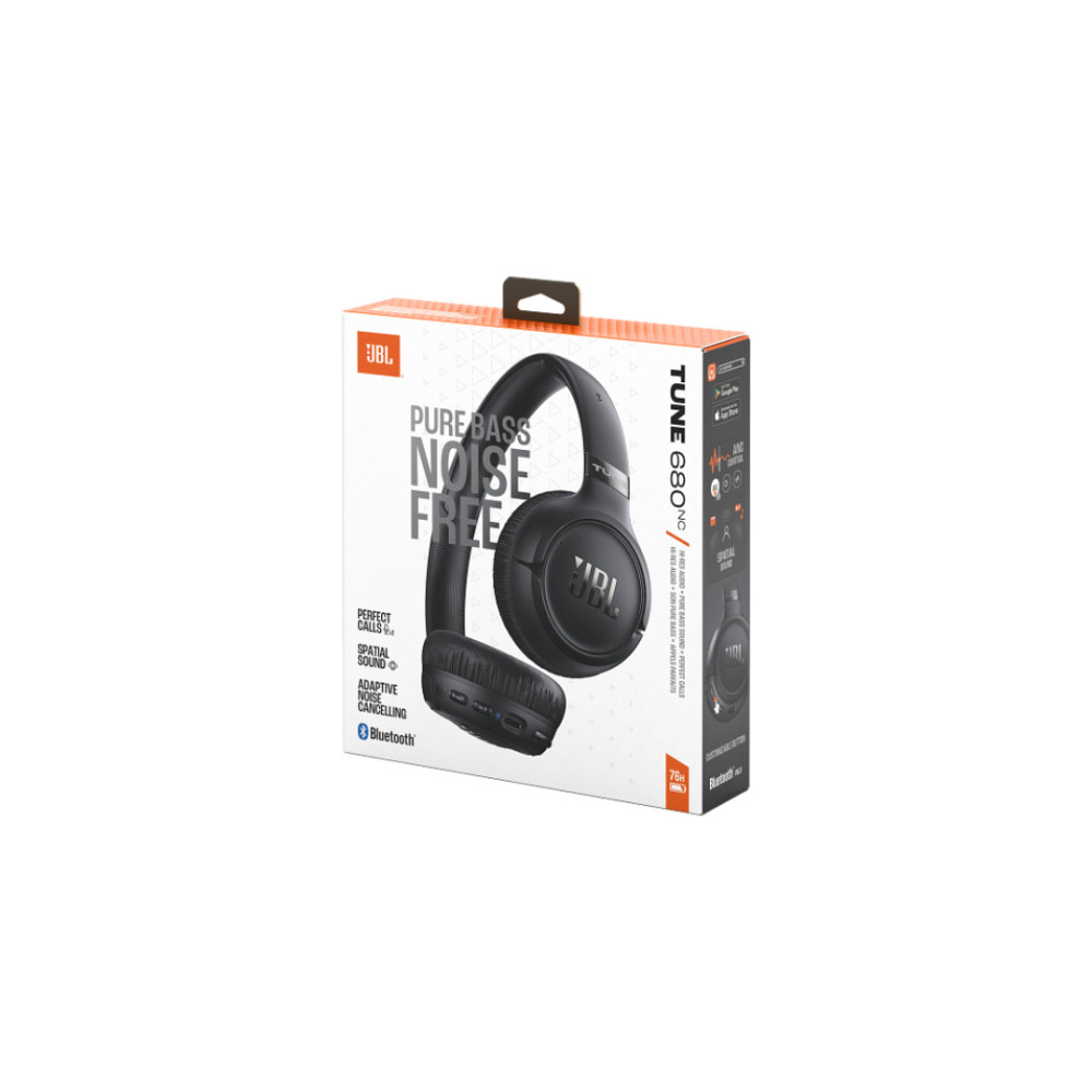 JBL Tune 680NC, On-Ear Bluetooth Headphones, ANC, Multipoint, APP (Μαύρο)