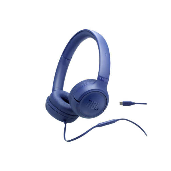 JBL Tune 530C, On-Ear Wired Headphones, USB-C, Hi-Res (Μπλε)