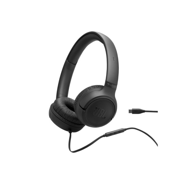 JBL Tune 530C, On-Ear Wired Headphones, USB-C, Hi-Res (Μαύρο)