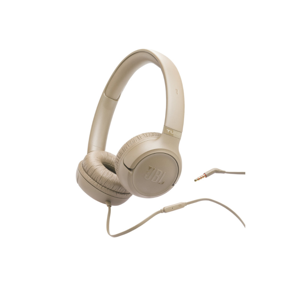 JBL Tune 530, On-Ear Universal Headphones, 1-button mic/rem (Beige)
