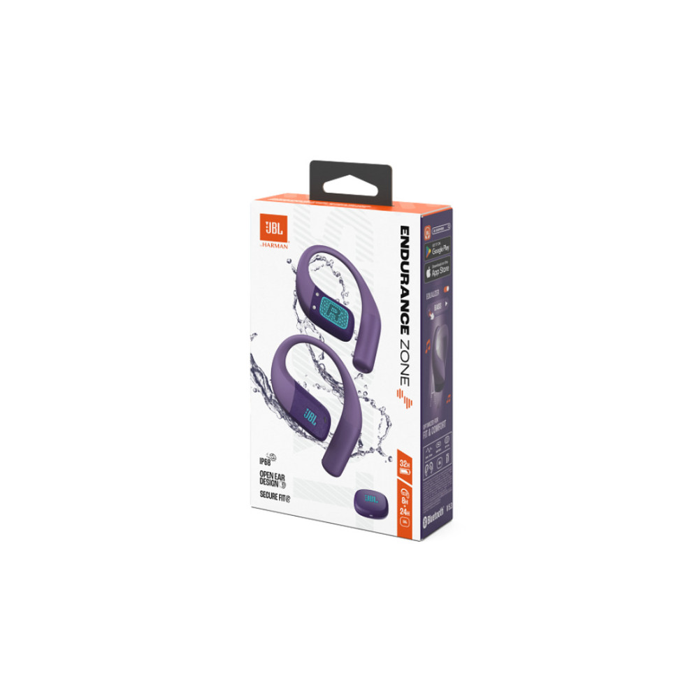 JBL Endurance Zone, True Wireless Open-Ear Sport Headphones, IP68, Touch (Purple)