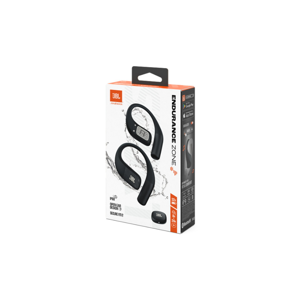 JBL Endurance Zone, True Wireless Open-Ear Sport Headphones, IP68, Touch (Μαύρο)