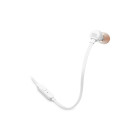 JBL T110E, InEar Universal Headphones 1-button Mic/Remote με Βύσμα 3.5mm (Λευκό)