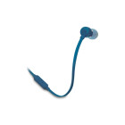 JBL T110E, InEar Universal Headphones 1-button Mic/Remote με Βύσμα 3.5mm (Μπλε)