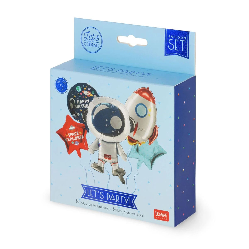 Legami σετ από 5 Space Birthday Party Balloons - Let’s Party!