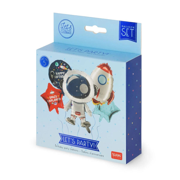 Legami σετ από 5 Space Birthday Party Balloons - Let’s Party!