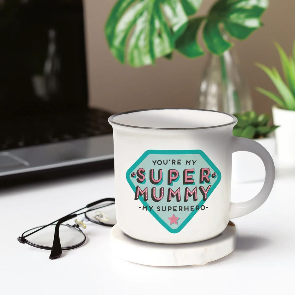 Legami Κούπα "Super Mummy " Porcelain Mug - Cup-Puccino 350 ml (Λευκό)