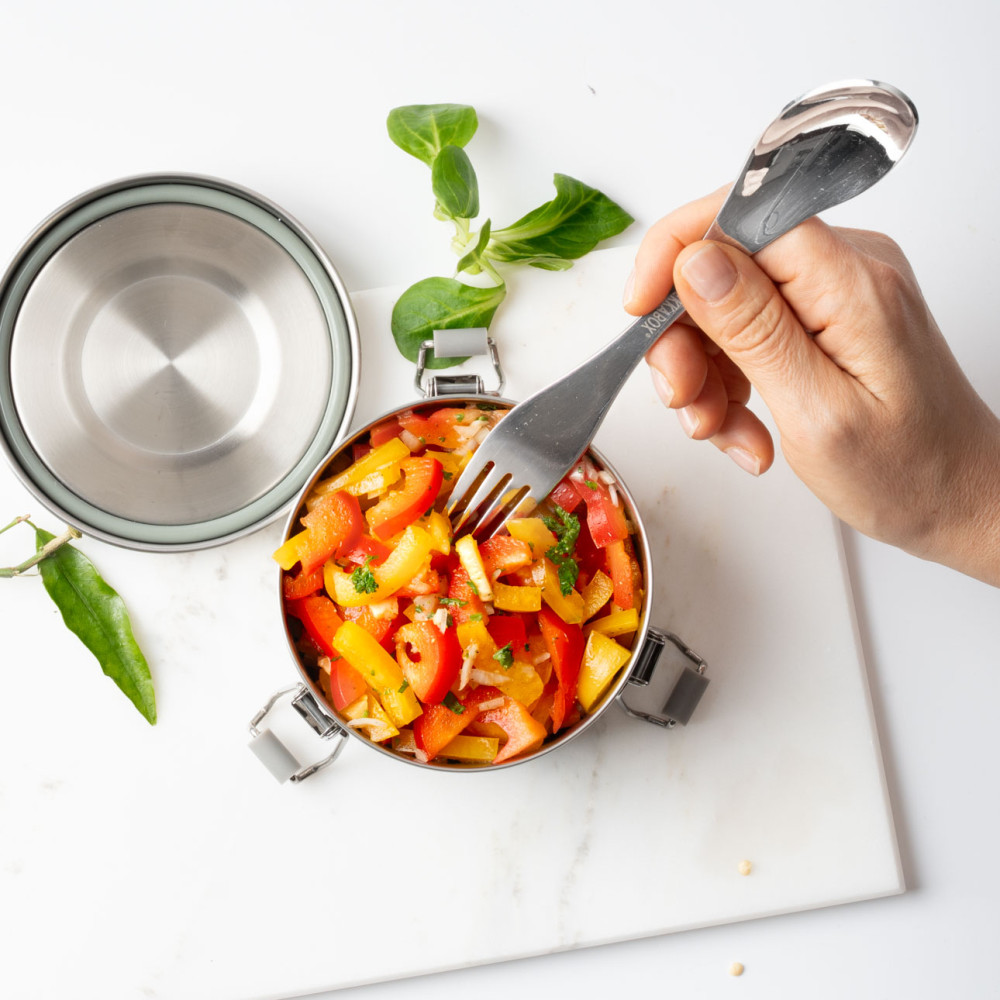 Lekkabox Spork Κουταλοπίρουνο από Ανοξείδωτο Ατσάλι 19cm