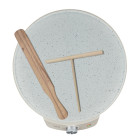LiFE TERRAZZO Warm Grey Series - Κρεπιέρα με πλάκα κεραμικής επίστρωσης, 1200W