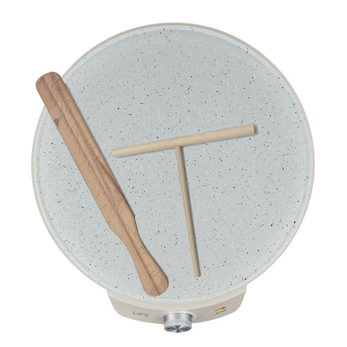 LiFE TERRAZZO Warm Grey Series - Κρεπιέρα με πλάκα κεραμικής επίστρωσης, 1200W