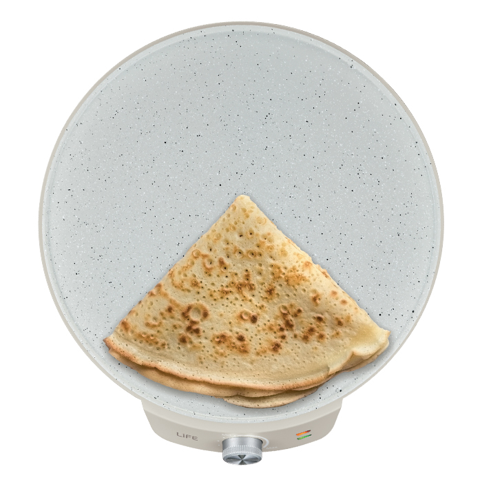 LiFE TERRAZZO Warm Grey Series - Κρεπιέρα με πλάκα κεραμικής επίστρωσης, 1200W