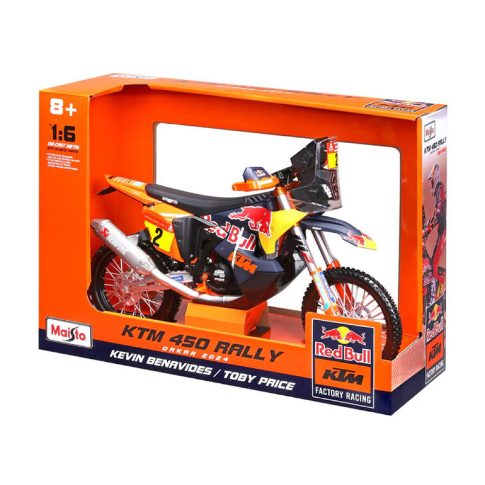 Maisto KTM 450 Rally Dakar 2024 #47 Kevin Benavides / Toby Price 1/6