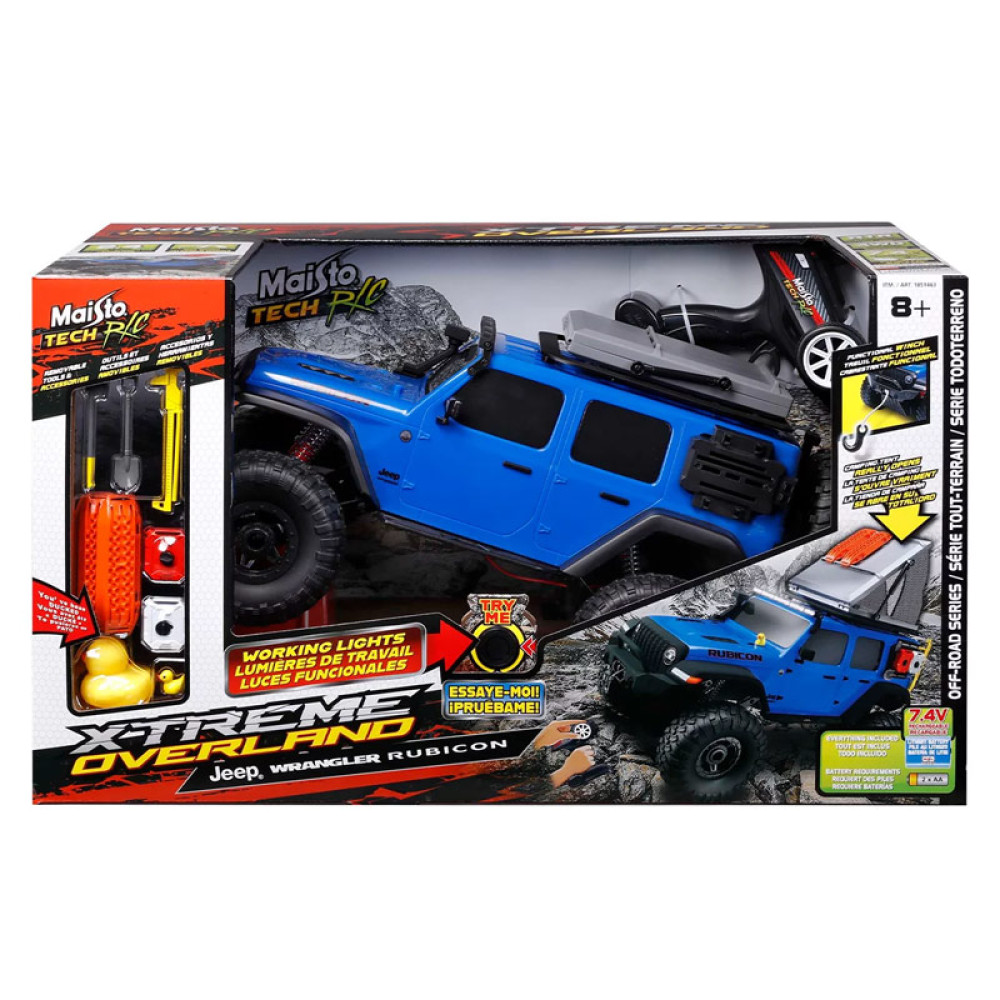 Maisto Tech RC Jeep Wrangler Rubicon Xtreme Overland, RTR, 4WD, 7.4V 2.4GHZ 1/10