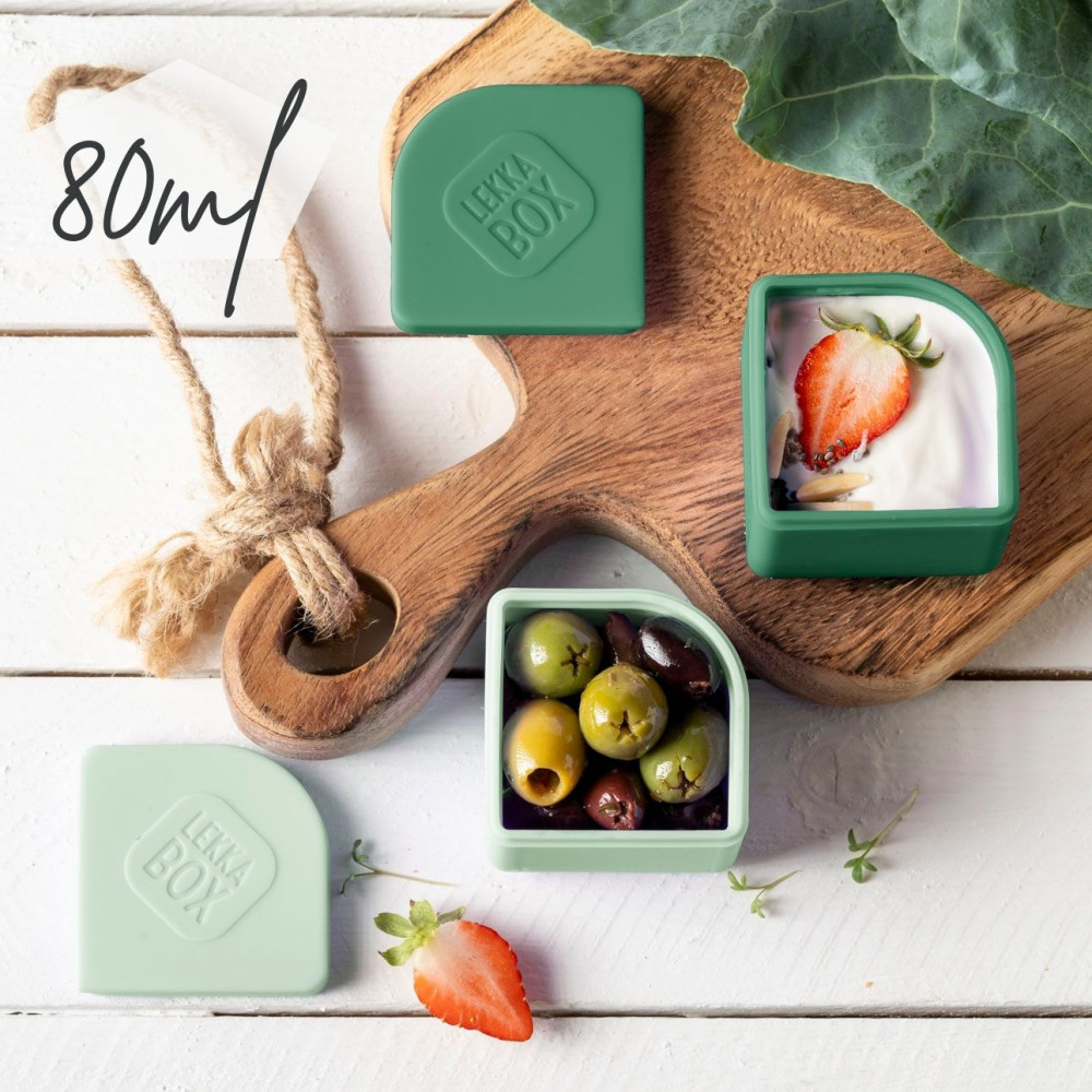Lekkabox Dippies Bento Cups Θήκες Σιλικόνης 2 τμχ (Forest)