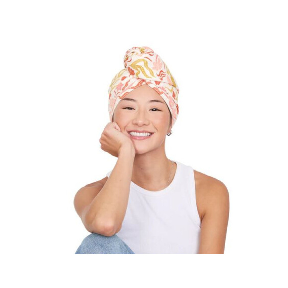 Dock & Bay Πετσέτα Μαλλιών με ελαφριά πικέ ύφανση 63x26cm - Tiger Palm