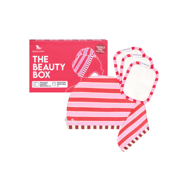 Dock & Bay Σετ δώρου με Πετσέτα μαλλιών & Πετσετάκια Ντεμακιγιάζ - Cherry Bomb