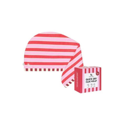 Dock & Bay Πετσέτα Μαλλιών με ελαφριά πικέ ύφανση 63x26cm - Cherry Bomb