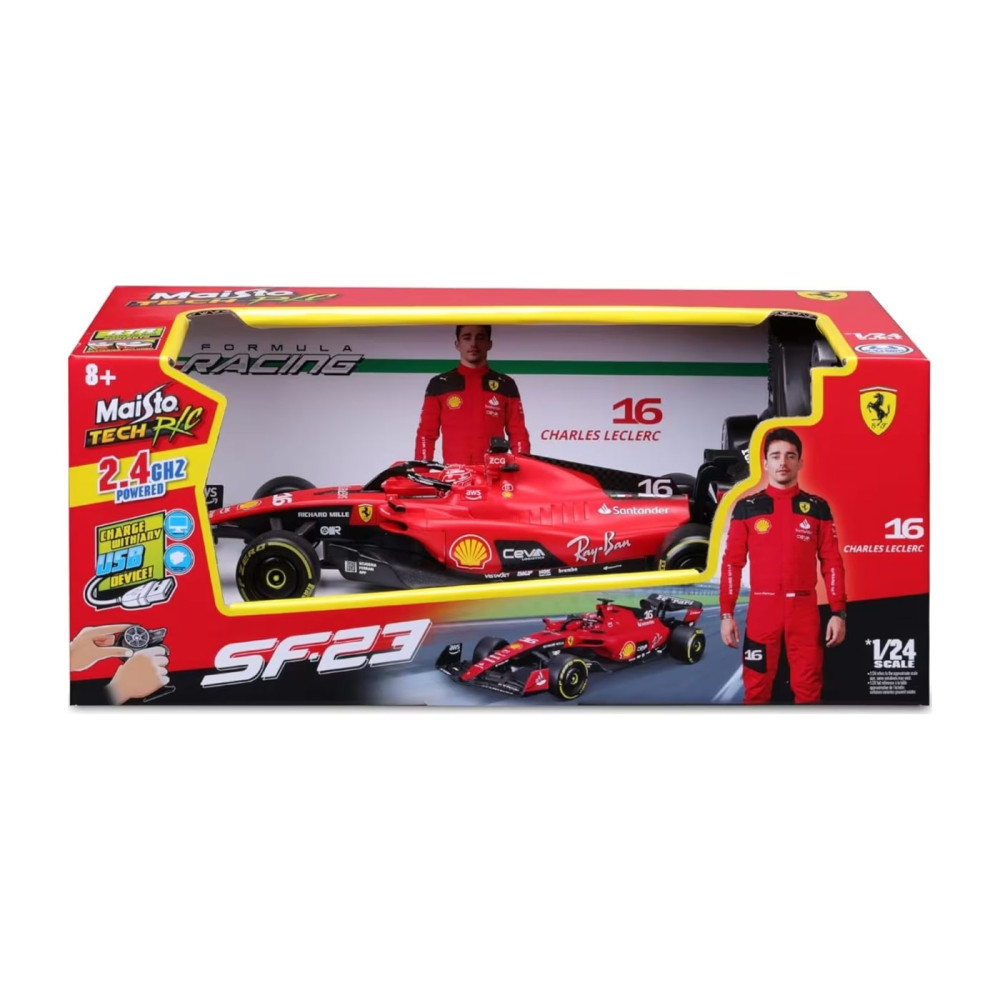 Maisto Tech RC Scuderia Ferrari Formula 1 SF-23 #16 Charles Leclerc 2.4GHZ 1/24