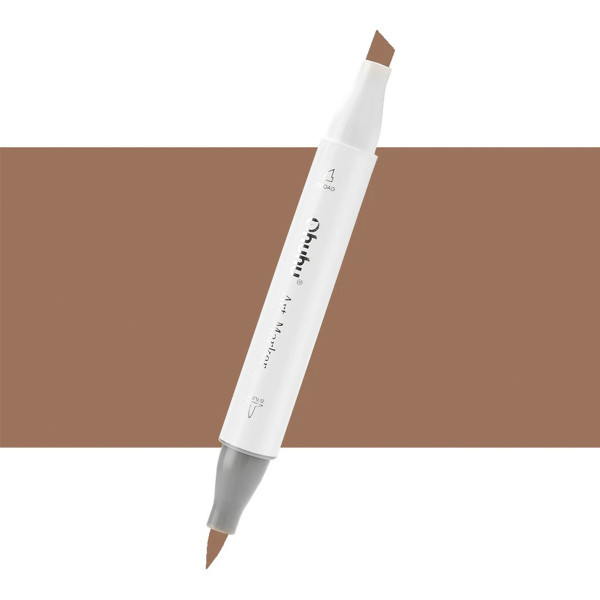 Ohuhu Honolulu Μαρκαδόρος Αλκοόλης Brush & Chisel E310/E413 - Dark Brown