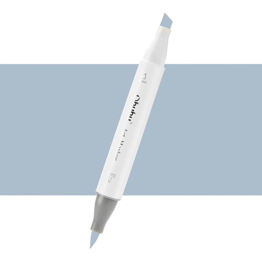 Ohuhu Honolulu Μαρκαδόρος Αλκοόλης Brush & Chisel BG070/GG12 - Pastel Icy Grey