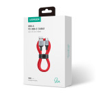 Ugreen US505/20527 Καλώδιο USB-A σε USB-C PD 60W 1m (Κόκκινο)