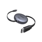 Ugreen L531/65905 Καλώδιο USB-C σε USB-C PD 100W Επαναφερόμενο 1m (Μαύρο)