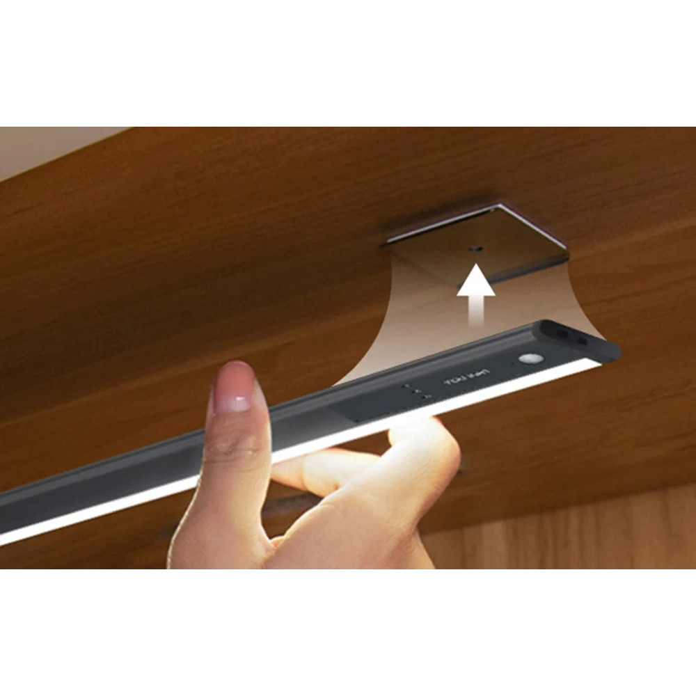 Yeelight Ultra-Thin Φωτιστικό Ντουλάπας/Ραφιών με Αισθητήρα Κίνησης 30cm 4000K (Μαύρο) (YLBGD-0116)