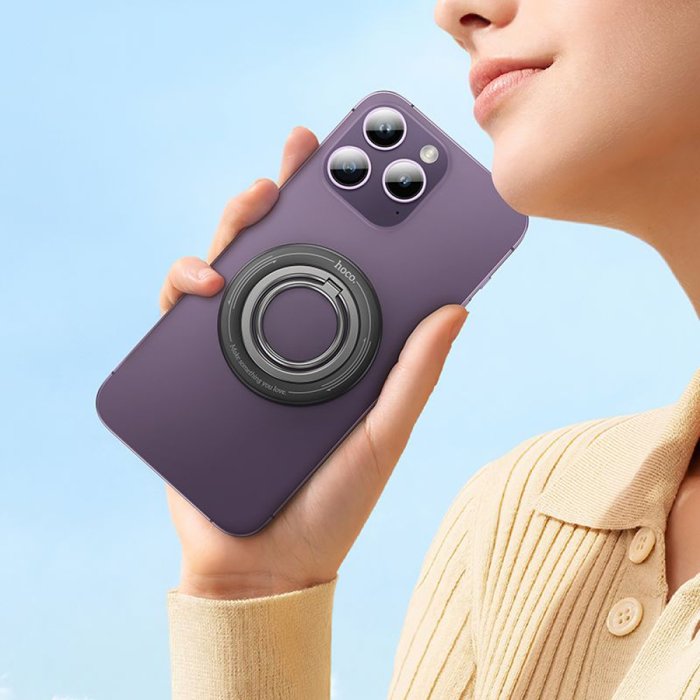 Hoco GH3 Βάση για κινητό Ring Holder 360 Rotating (Μαύρο)