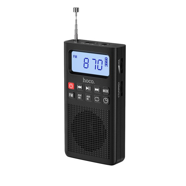 Hoco HI51 3 σε 1Portable Radio, BT, TF Card, AUX (Μαύρο)