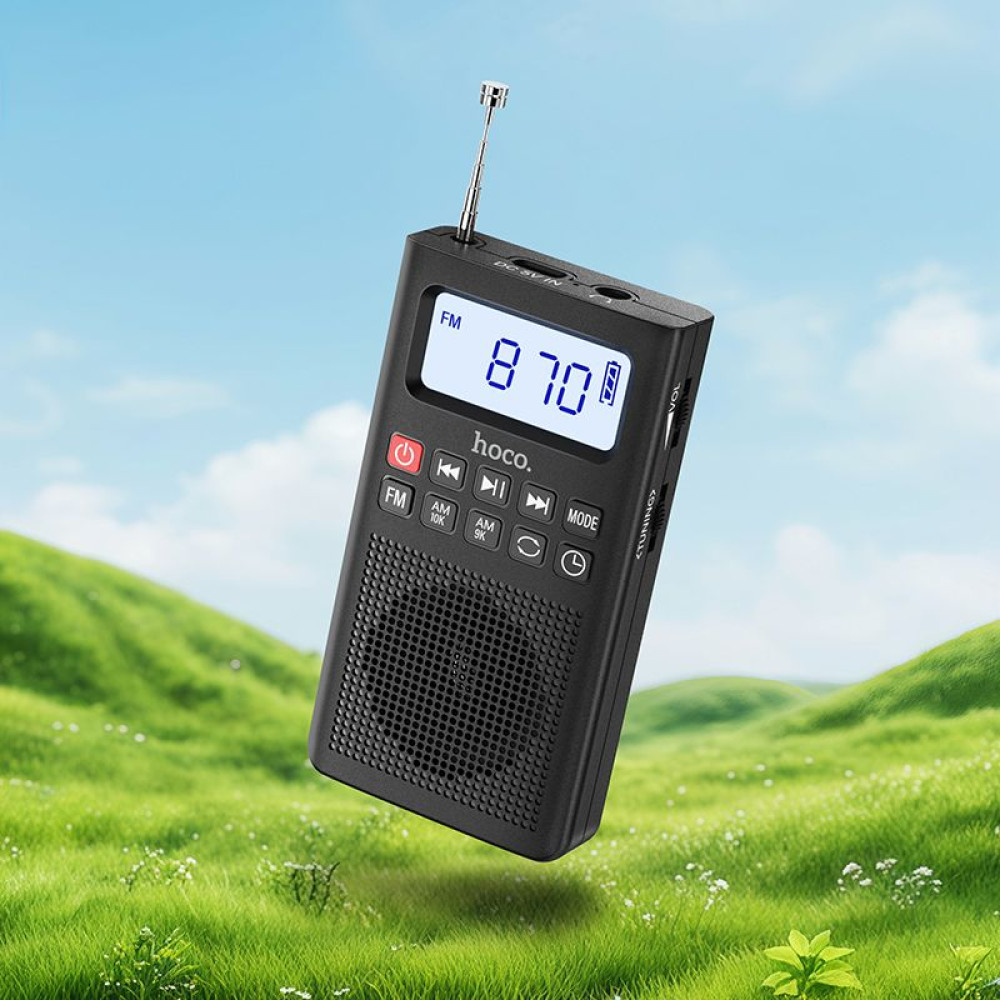 Hoco HI51 3 σε 1Portable Radio, BT, TF Card, AUX (Μαύρο)