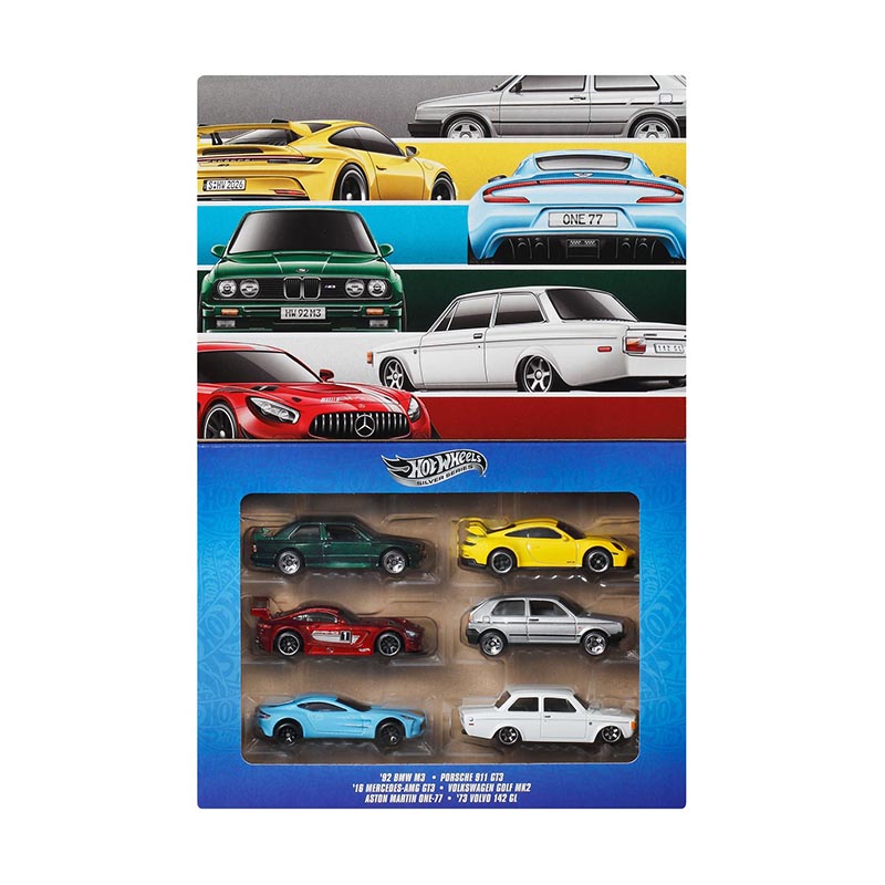 Mattel Hot Wheels: Silver Series - Euro Style Set of 6 1:64 (JLB25)