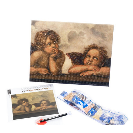 Diamantiny Ψηφιδωτό με Διαμάντια - The Two Cherubs From Sistine Madonna