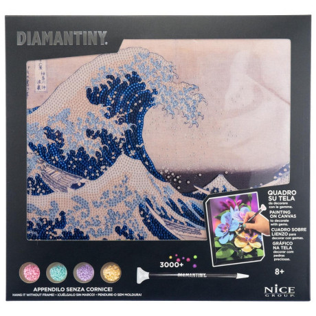 Diamantiny Ψηφιδωτό με Διαμάντια - The Great Wave off Kanagawa