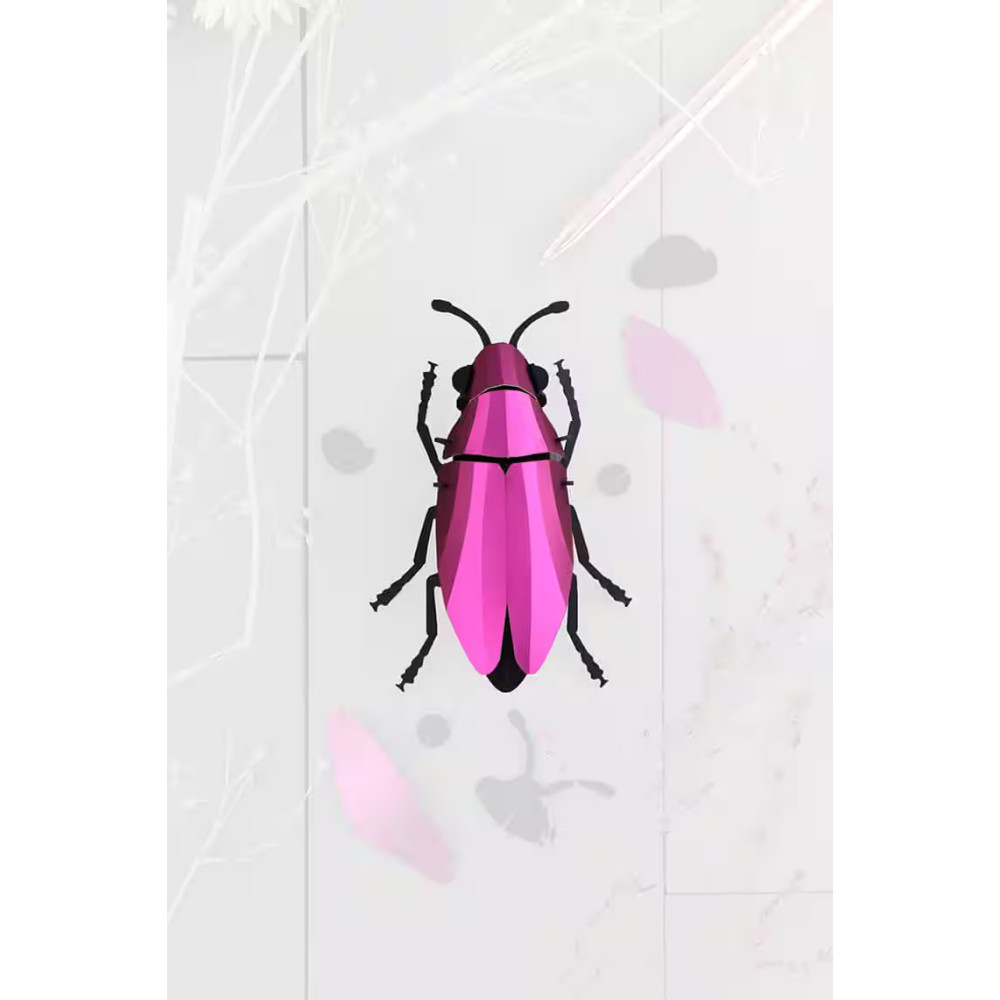 Assembli 3D Paper Jewel Beetle - Pink Metallic (6,5 x 10,5 x 4 cm)