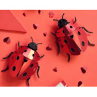 Assembli 3D Paper Ladybug - Ruby Metallic (8 x 7,5 x 3,8 cm)