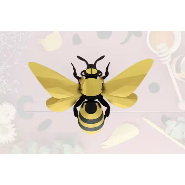 Assembli 3D Paper Large Honey Bee (17 x 23 x 8 cm)