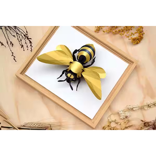 Assembli 3D Paper Large Honey Bee (17 x 23 x 8 cm)