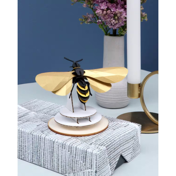 Assembli 3D Paper Wasp - Satin Gold (7 x 12,5 x 3 cm)