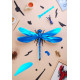 Assembli 3D Paper Giant Dragonfly - Emerald Green Metallic (55 x 40 x 13 cm)