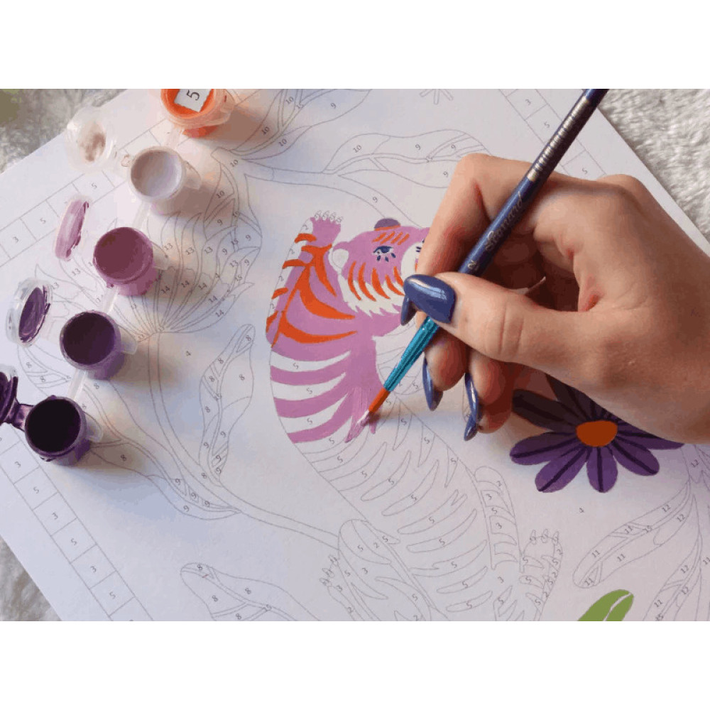 Petite Epicerie Σετ Ζωγραφικής με Αριθμούς -  Tiger Flower by Limistic