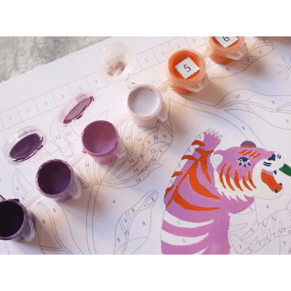 Petite Epicerie Σετ Ζωγραφικής με Αριθμούς -  Tiger Flower by Limistic