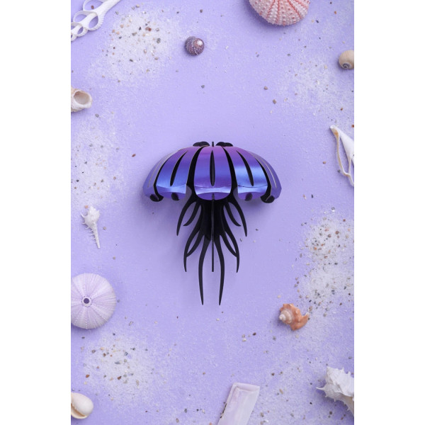 Assembli 3D Paper Jellyfish - Purple Metallic (13 x 11 x 6 cm)