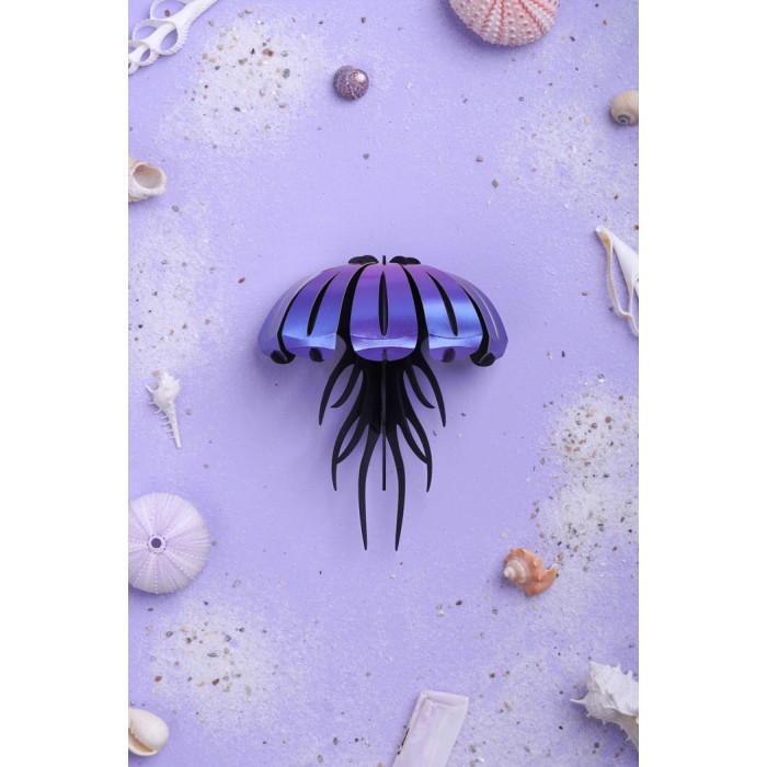 Assembli 3D Paper Jellyfish - Purple Metallic (13 x 11 x 6 cm)