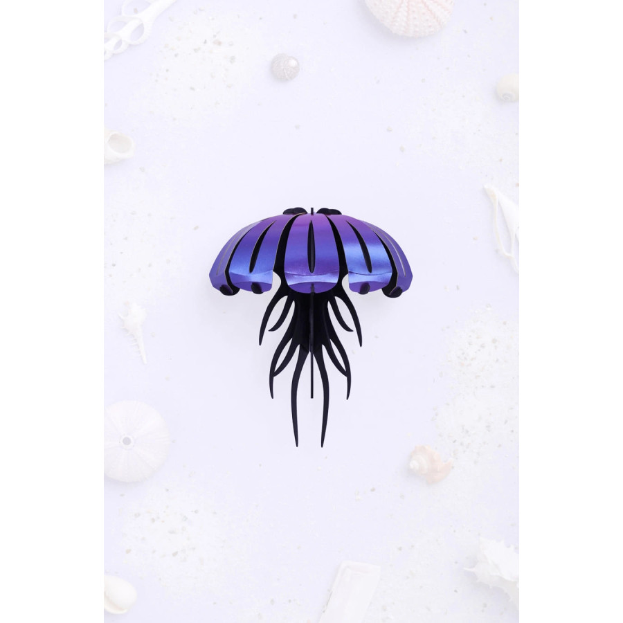 Assembli 3D Paper Jellyfish - Purple Metallic (13 x 11 x 6 cm)