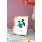 Assembli 3D Paper Sea Turtle baby - Azure Blue Metallic (10,5 x 10 x 4 cm)