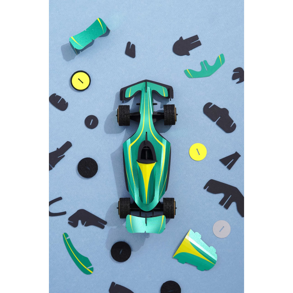 Assembli 3D Paper Vintage Scooter - Racing Green (19,5 x 8 cm)