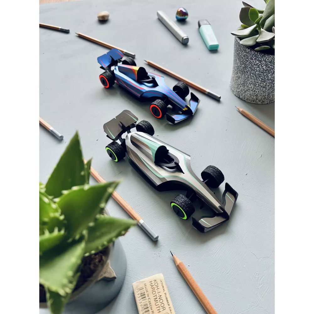 Assembli 3D Paper Vintage Scooter - Flaming Orange (19,5 x 8 cm)